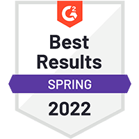G2 Best Results Spring 2022 Badge