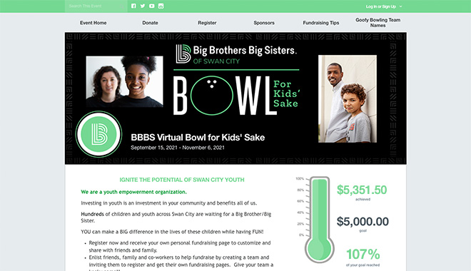 Qgiv's peer-to-peer fundraising platform.