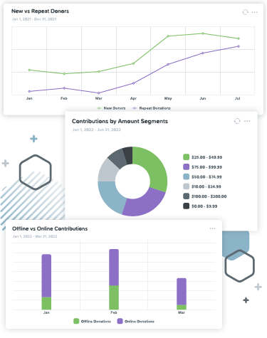 Qgiv's reporting and data tools.