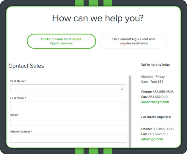 Don't forget you can always ask for help with your donation form.