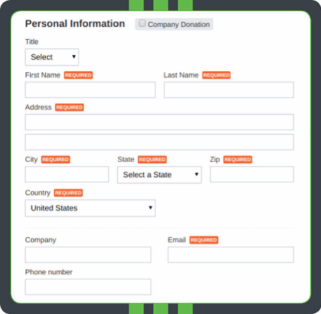 Map out your donation page's structure.