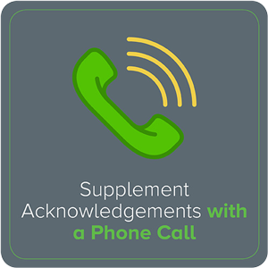 Supplement Acknowledgments with a Phone Call