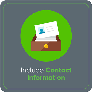 Include Contact Information