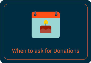 Ask for donations during cause months.