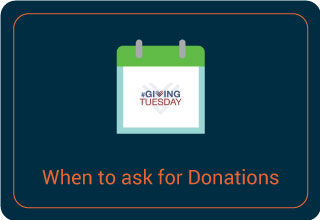 Ask for donations on #GivingTuesday.