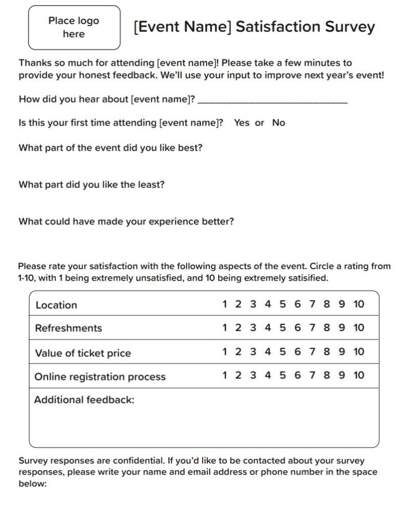 PostEvent Survey Tips and Template Qgiv Success Center