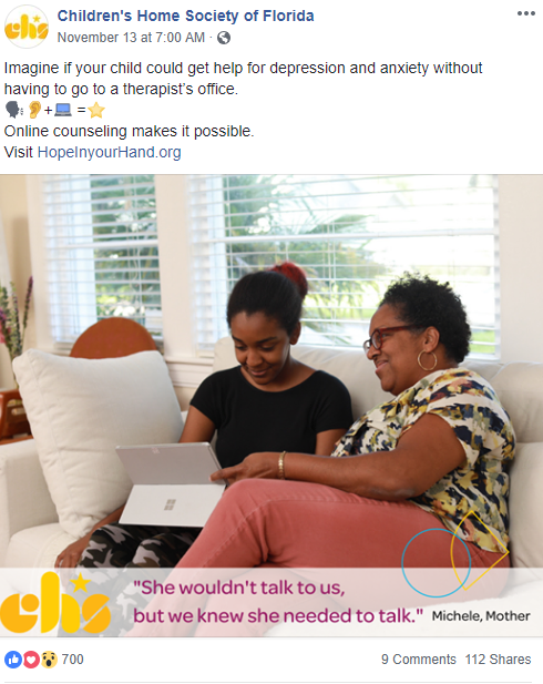 CHSF content promoted on social media