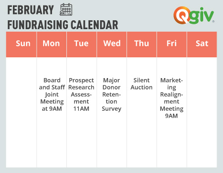 Use a fundraising calendar to organize your nonprofit development plan.