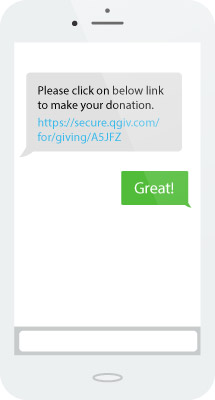 Boost text to give donations by choosing a simple shortcode.