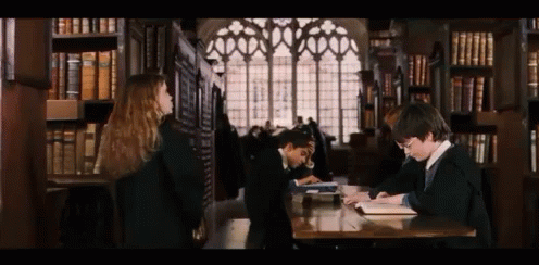 hermione granger putting down a book