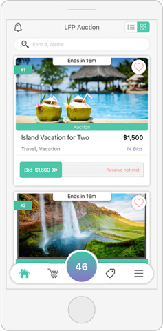 Mobile Bidding with App-based Auction Platform