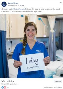 Mercy Ships Giving Tuesday social post