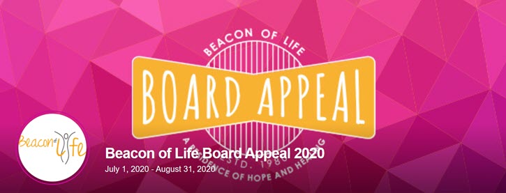 Board fundraising example from Beacon of Life