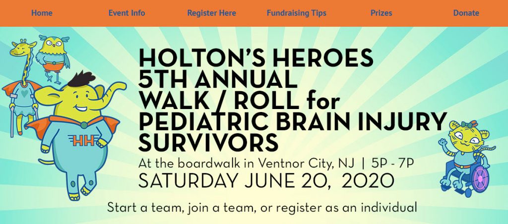 Holton's Heroes Fundraising Tips tab on their event header.