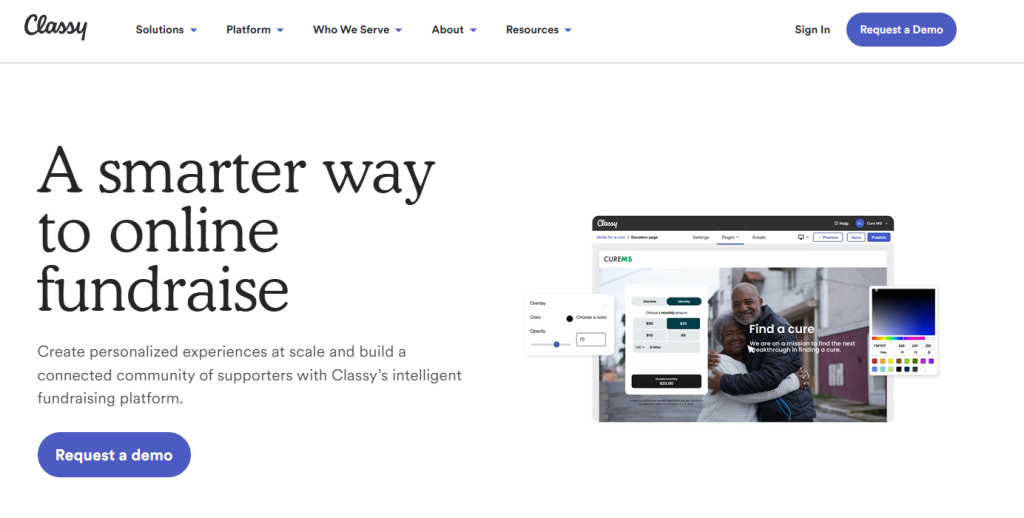 Classy’s homepage