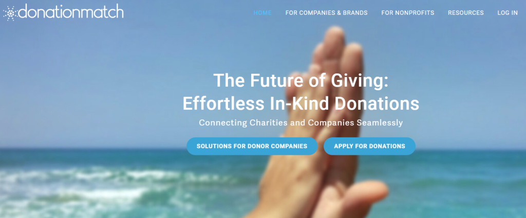 DonationMatch’s homepage