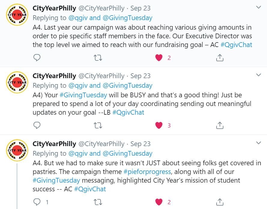 City Year's response to question four for the Qgiv Twitter Chat.