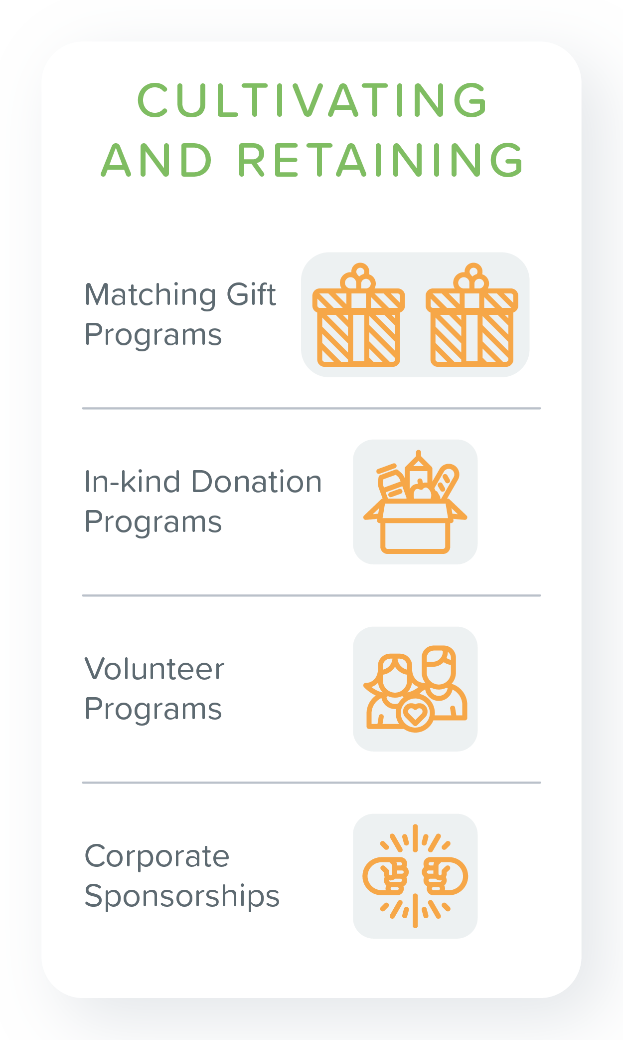 How to cultivate and retain partnerships when asking donations from companies.