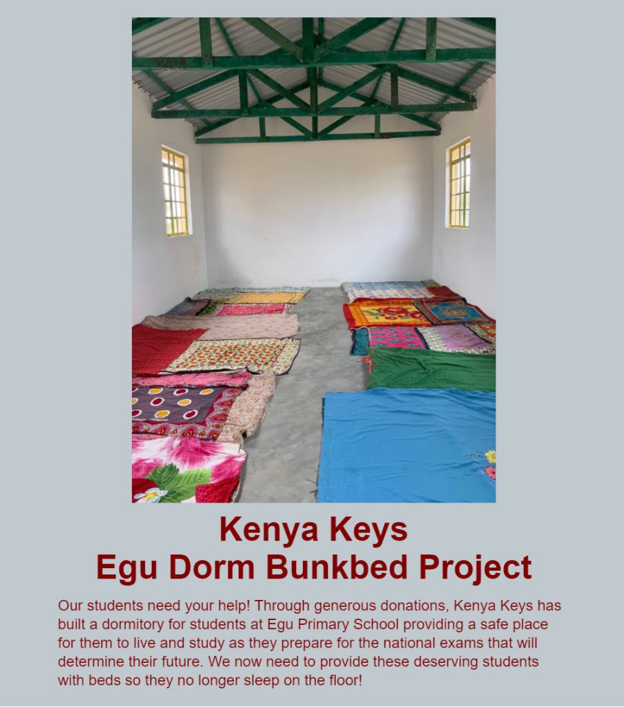 Kenya Keys set a specific, attainable goal for their Giving Tuesday fundraising campaign.