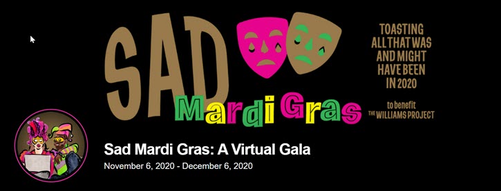 Sad Mardi Gras example event page