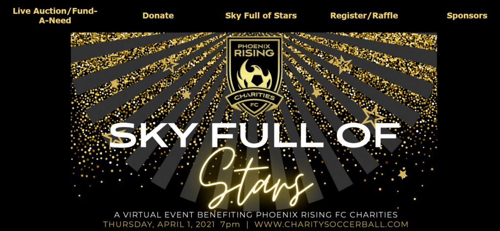 The Sky Full of Stars hybrid gala event banner.