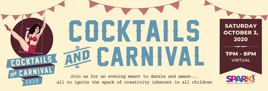 Screenshot from Dallas SPARK's Cocktails and Carnival event