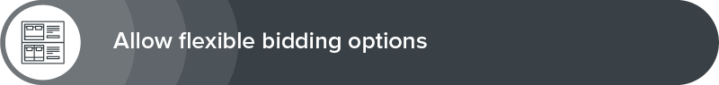 Use charity auction software to allow flexible bidding options.