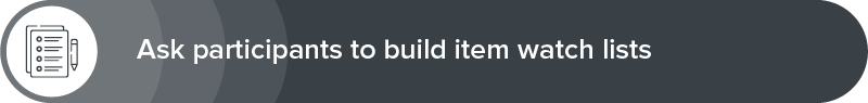 Use charity auction software to build item watch lists.