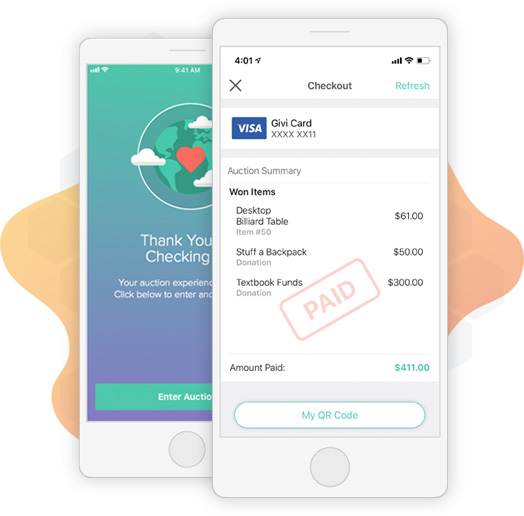 Use your charity auction software to facilitate online check-ins and payments.