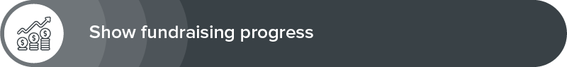 Use charity auction software to show fundraising progress. 