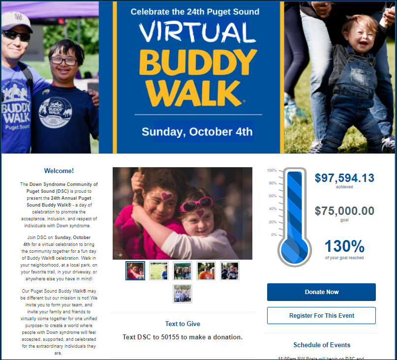 Here is an example of how text fundraising can help a virtual event. 