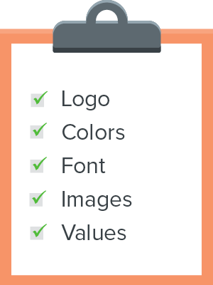 Your nonprofit website design should use consistent branding elements such as logos, colors, fonts, images, and values. 