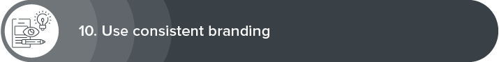 Nonprofit website design best practice 10: use consistent branding.