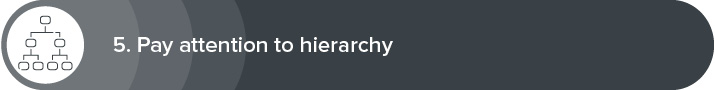 Nonprofit website design best practice 5: pay attention to hierarchy.