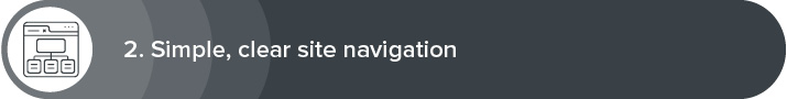 Include simple, clear navigation in your nonprofit website design.
