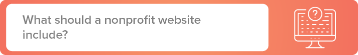What should a nonprofit website include?
