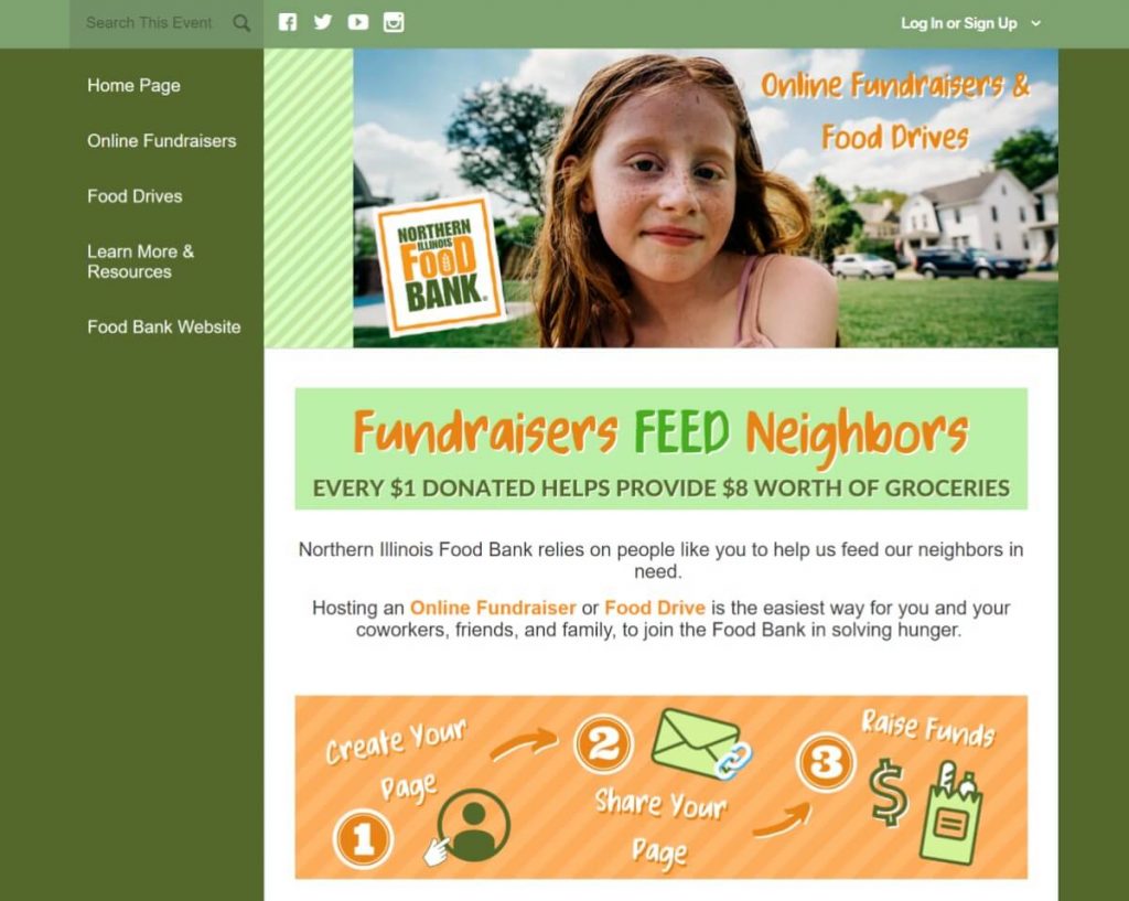 Northern Illinois Food Bank food drive branding idea