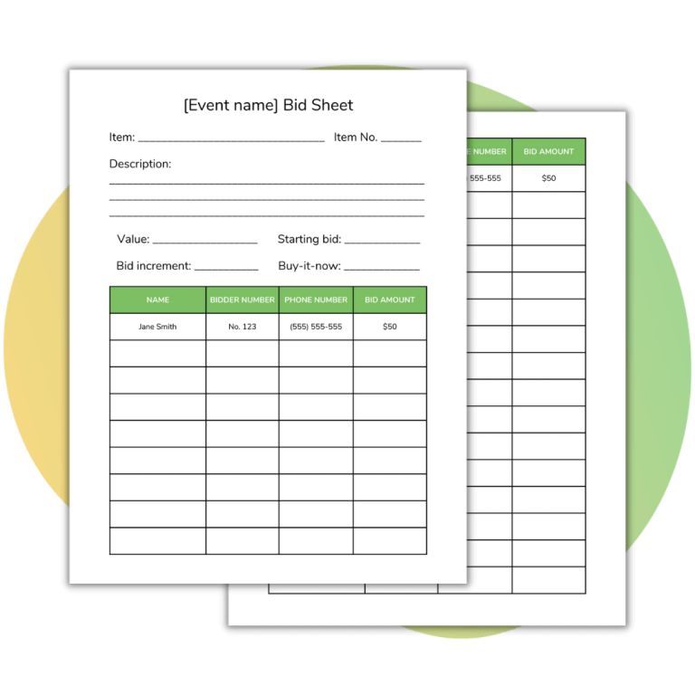 Easy, Breezy Bidding How to Create a Bid Sheet Fundraising Blog for
