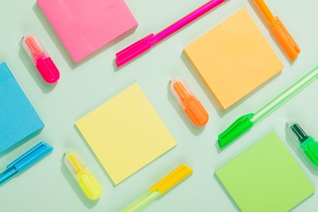 a picture of colorful stationary supplies that can be used as in-kind donations