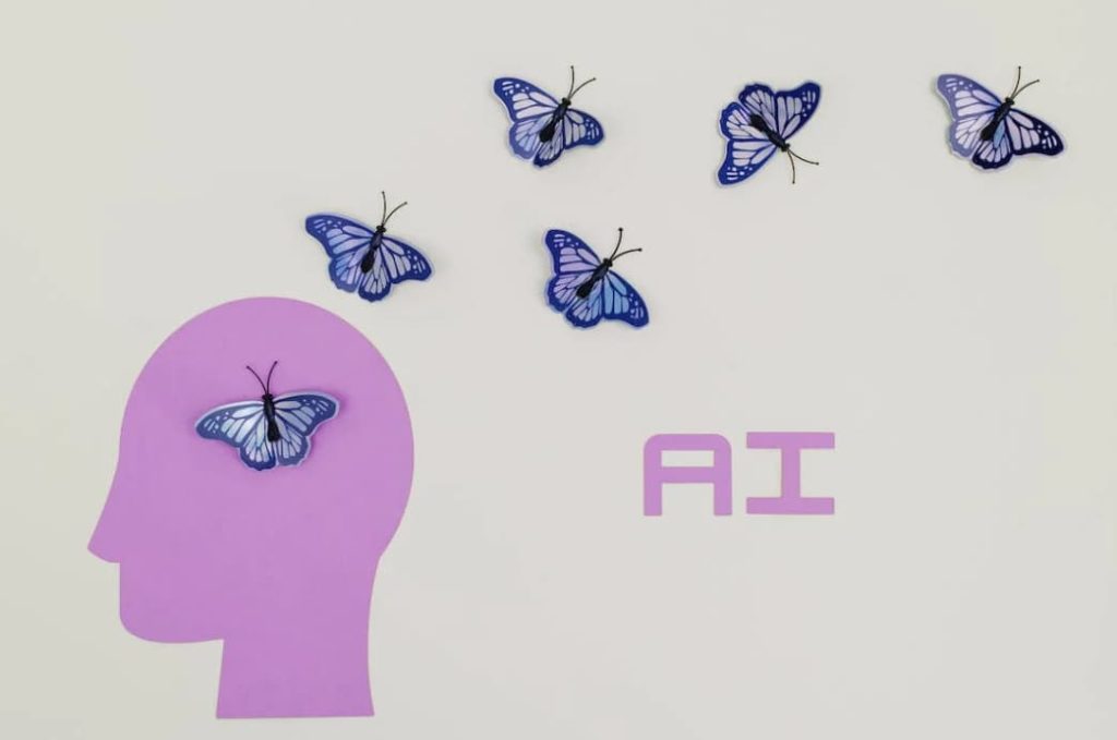 ai for fundraising letters silhouette with butterflies 