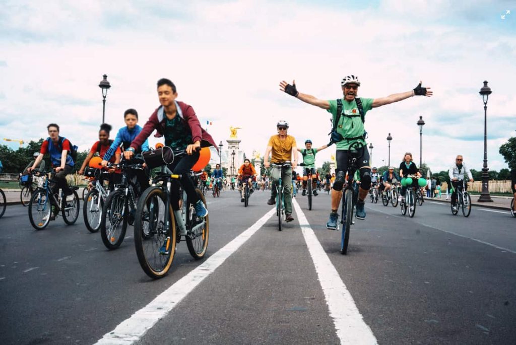 bike-a-thon participants