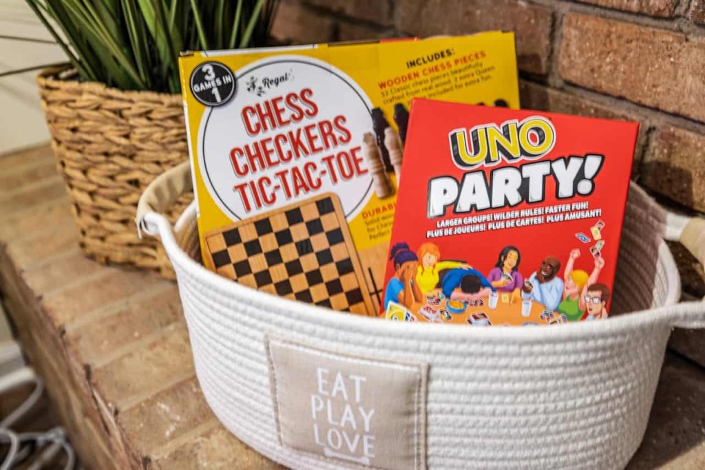 silent auction family fun game night basket with board games