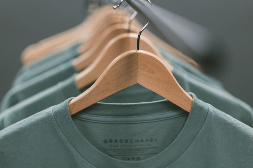 tshirts on hangers